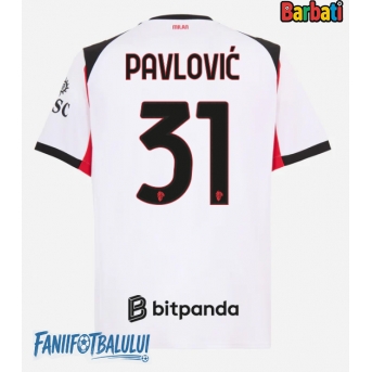 AC Milan Strahinja Pavlovic #31 Tricou Fotbal Replică 2025-26 Barbati Deplasare